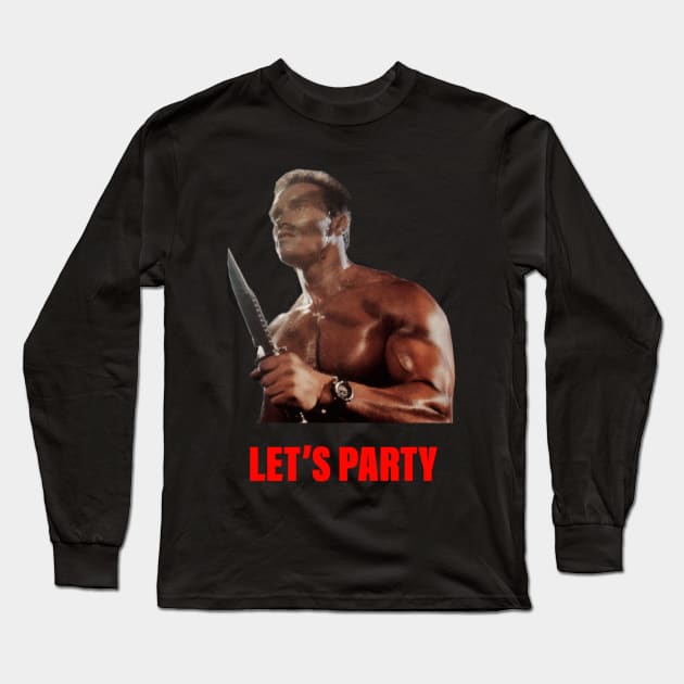 Arnold Schwarzenegger - Commando Long Sleeve T-Shirt by BellaTilly